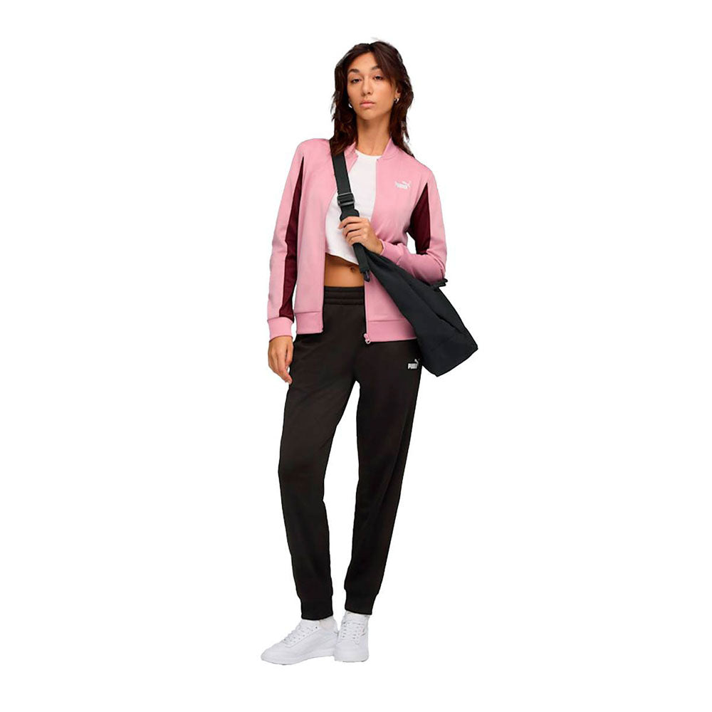 Conjunto Puma para Mujer Poly Baseball Suit cl Rosa-Negro