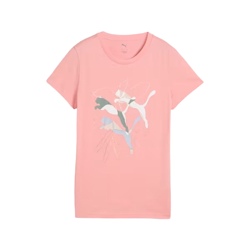 Playera Manga Corta Puma para Mujer Graphics Branded Leaf Tee Rosa