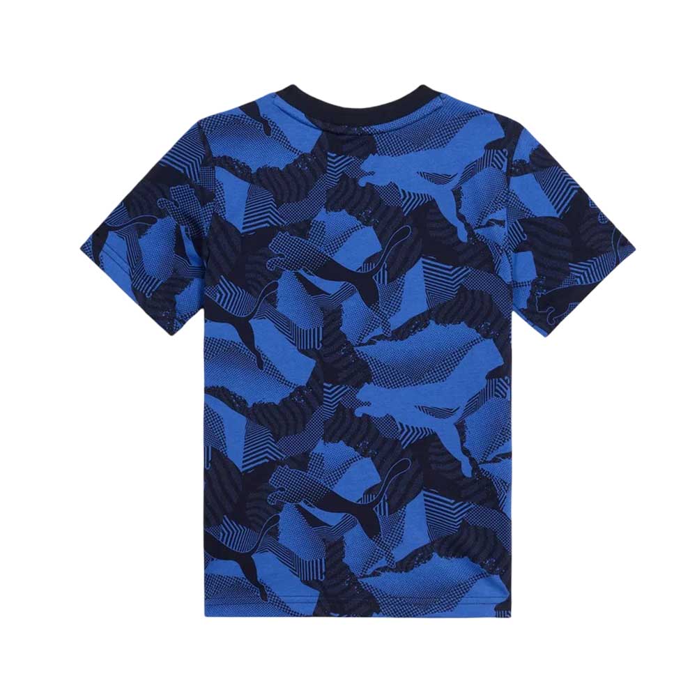 Playera Manga Corta Puma para Hombre Ess Logo Lab Story 2 AOP Tee Azul-Negro