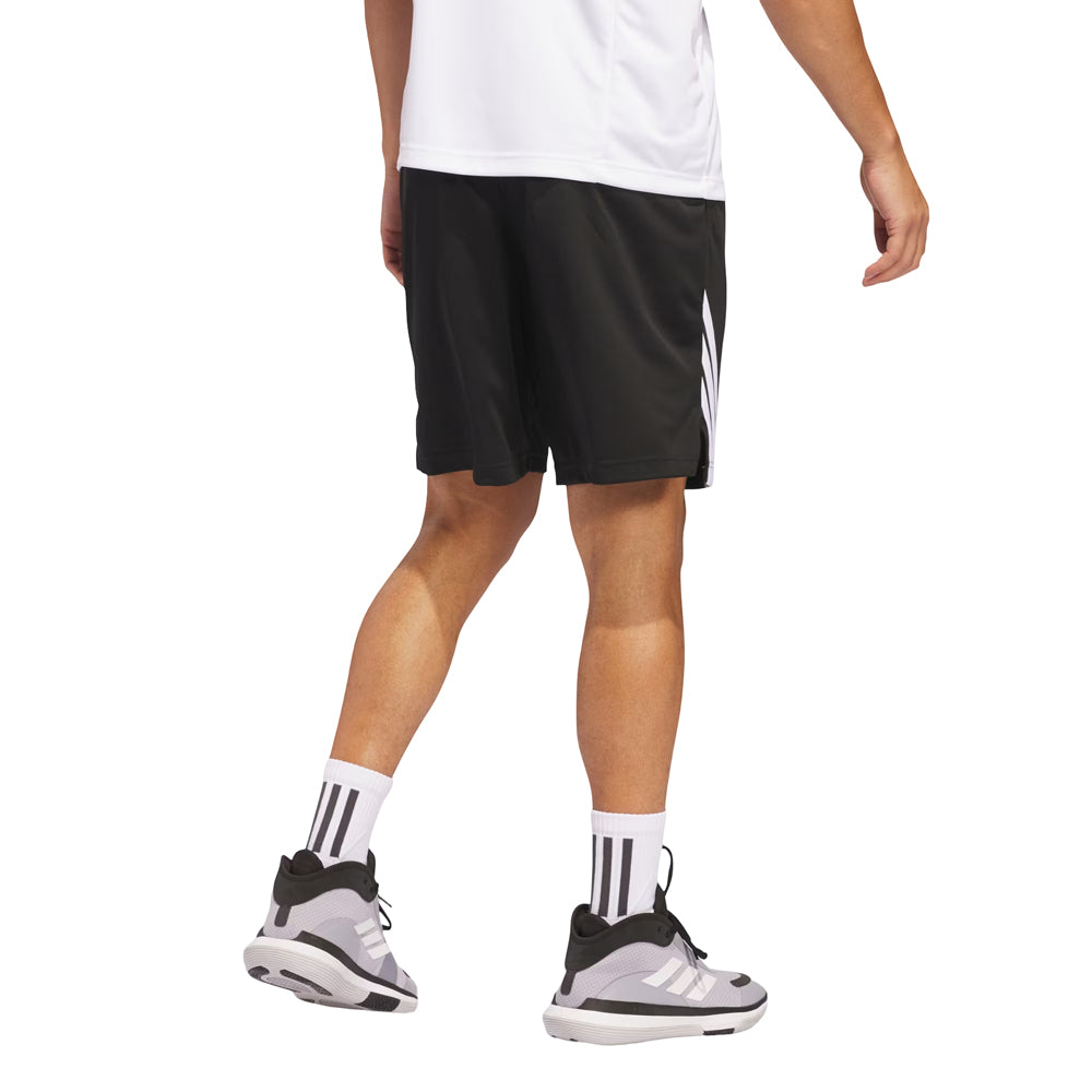 Short Largo Adidas para Hombre 3 Stripes Short Negro