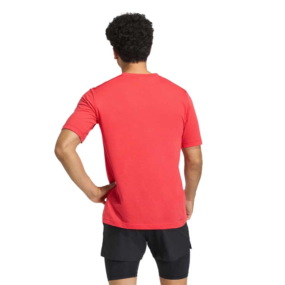 Playera Manga Corta Adidas para Hombre Workout Ess Feelready Rojo