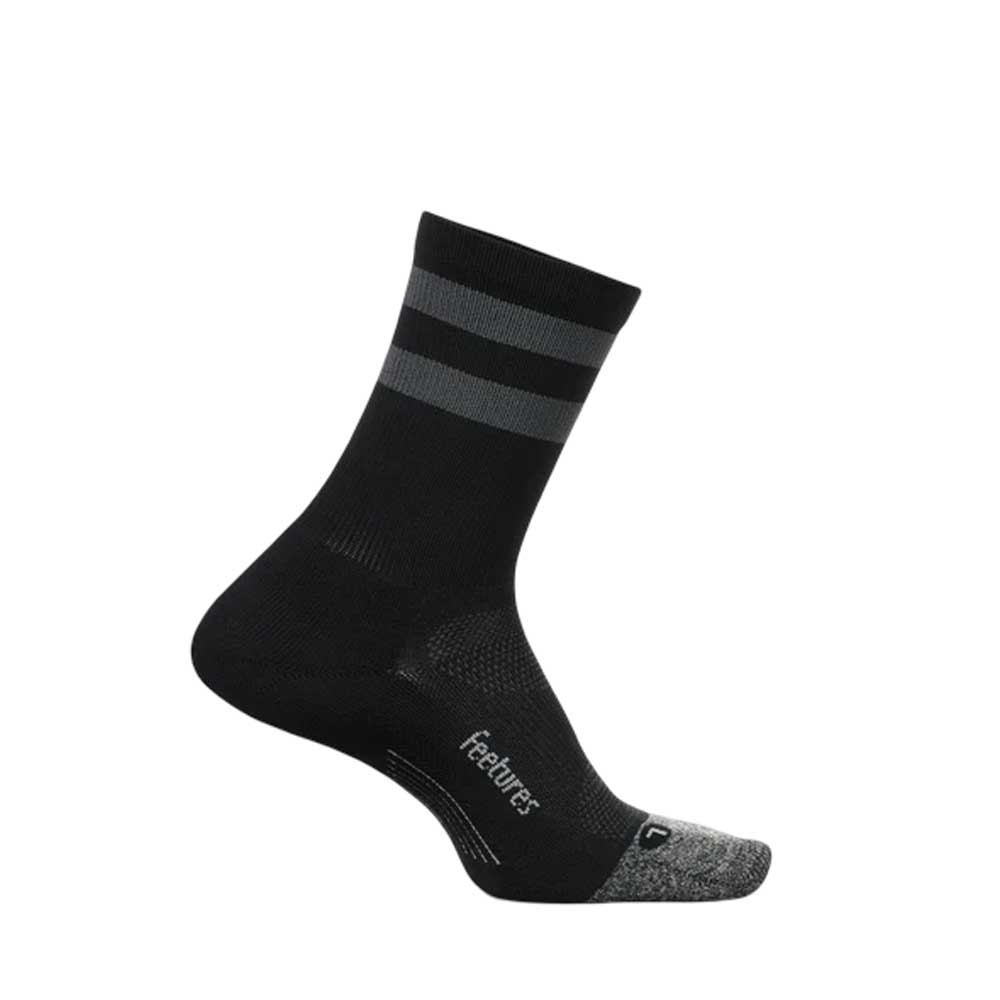 Calcetas Largas Feetures Unisex Elite Light Cushion Mini Crew Negro HTS