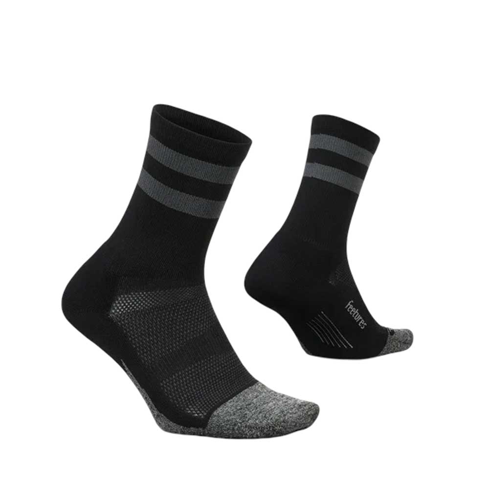 Calcetas Largas Feetures Unisex Elite Light Cushion Mini Crew Negro HTS