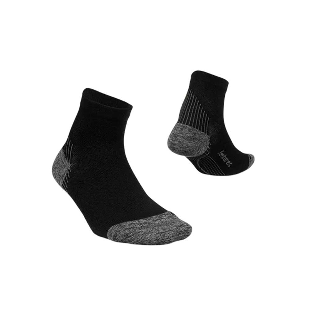 Calcetas Largas Feetures Unisex Plantar Fasciitis Relief Ultra Light Quarter Negro