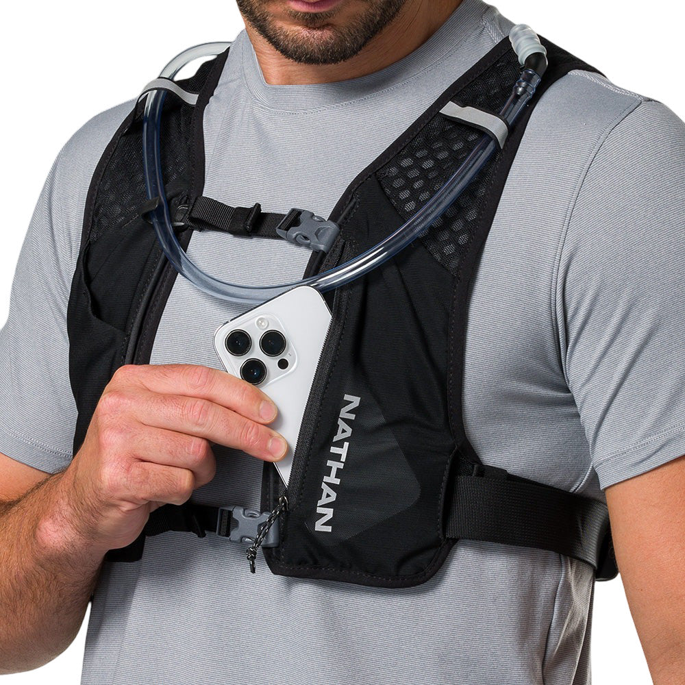 Chaleco de hidratación Nathan Unisex Quickstart 3.0 6 lt with Quickstar 1.5 lt Bladder Negro