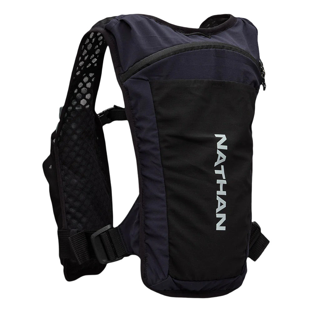 Chaleco de hidratación Nathan Unisex Quickstart 3.0 4 lt with 2 Quickstar 14oz Soft Flask Negro