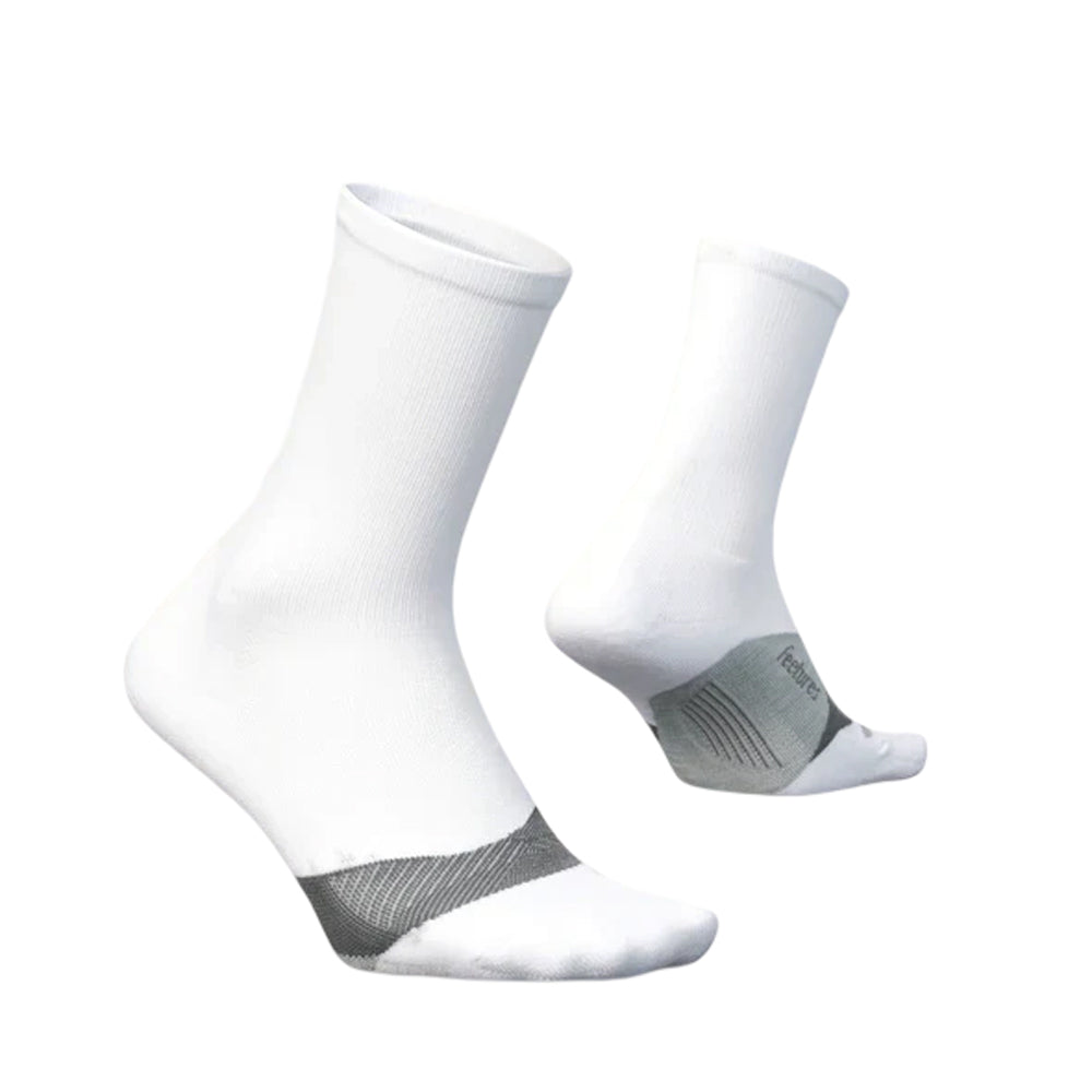 Calcetas Largas Feetures Elite Light Cushion Mini Crew Blanco