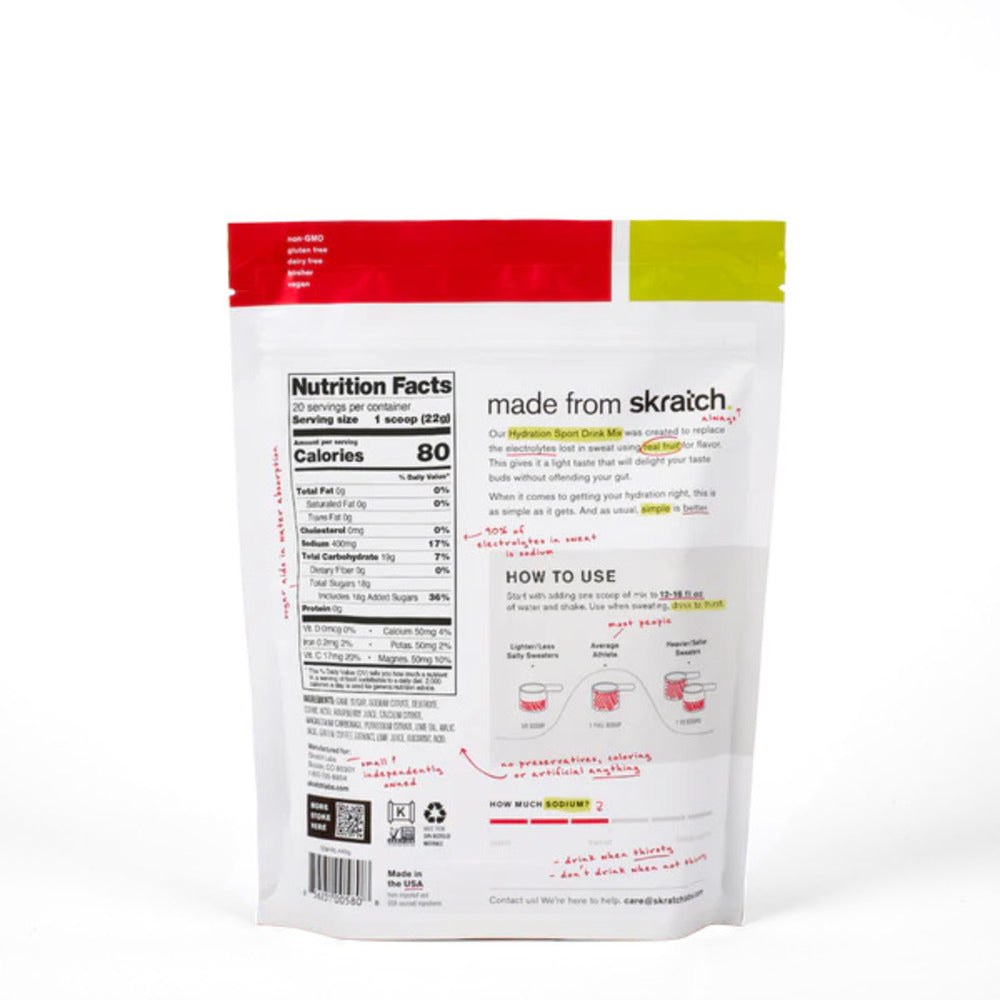 Polvo para preparar bebida Skratch Labs Unisex Hydration Mix Raspberry Limonade 440 gr