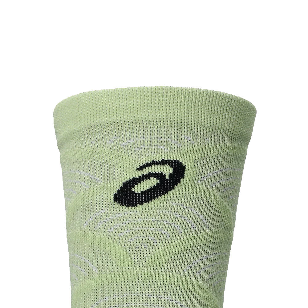 Calcetas Largas Asics Unisex Performance Run Sock Crew Verde-Negro