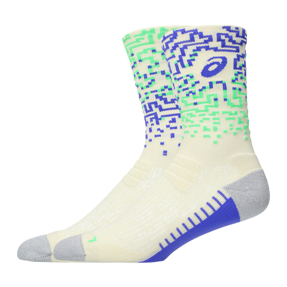 Calcetas Largas Asics Unisex Performance Run Sock Crew Beige