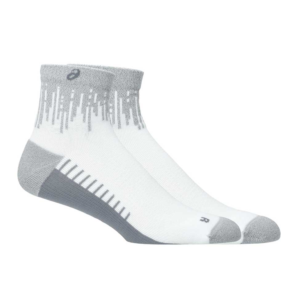 Calcetas Largas Asics Unisex Performance Run Sock Quarter Blanco-Negro