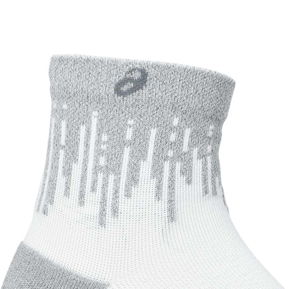 Calcetas Largas Asics Unisex Performance Run Sock Quarter Blanco-Negro