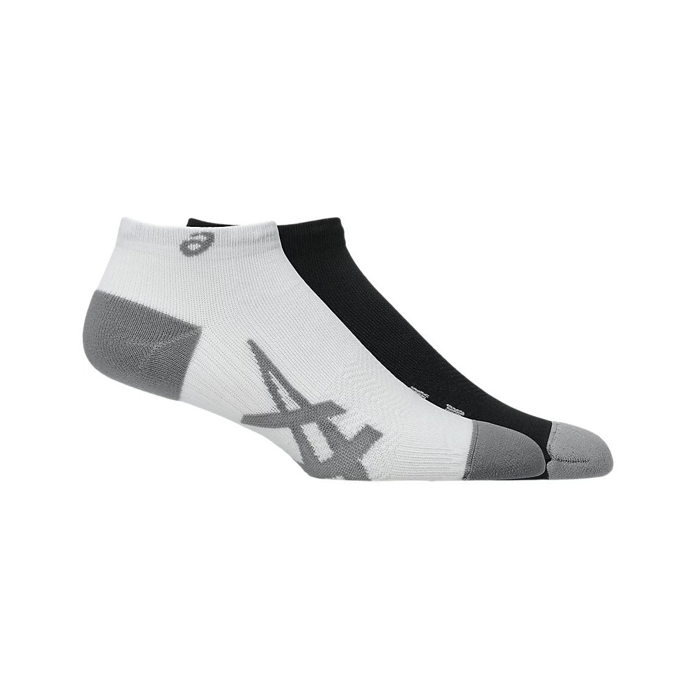 Calcetas Cortas Asics Unisex 2 Pack Light Weight Run Ankle Sock Negro-Blanco