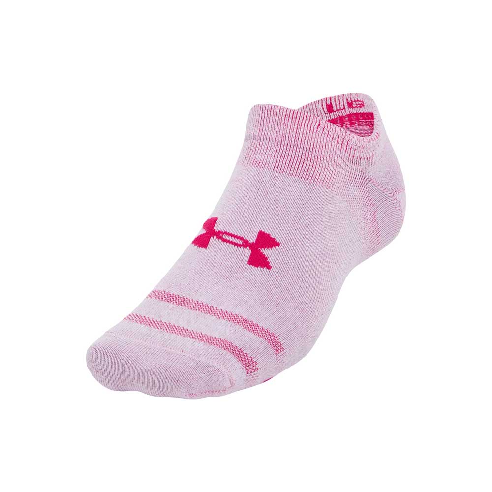 Calcetas Invisibles Under Armour Unisex Essential No Show 3 pack Rosa