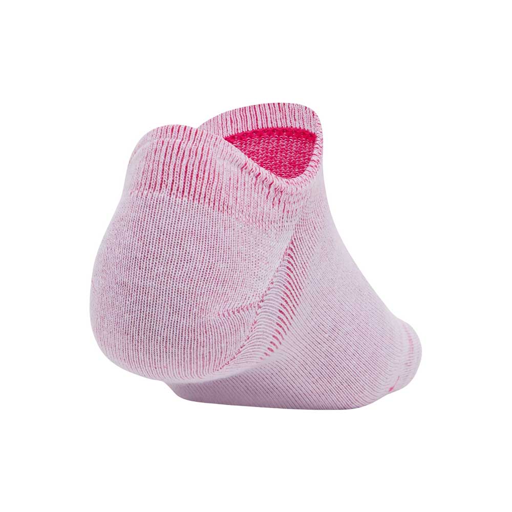 Calcetas Invisibles Under Armour Unisex Essential No Show 3 pack Rosa
