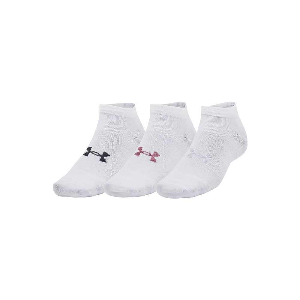 Calcetas cortas Under Armour Unisex Essential Low Cut 3 pack Blanco