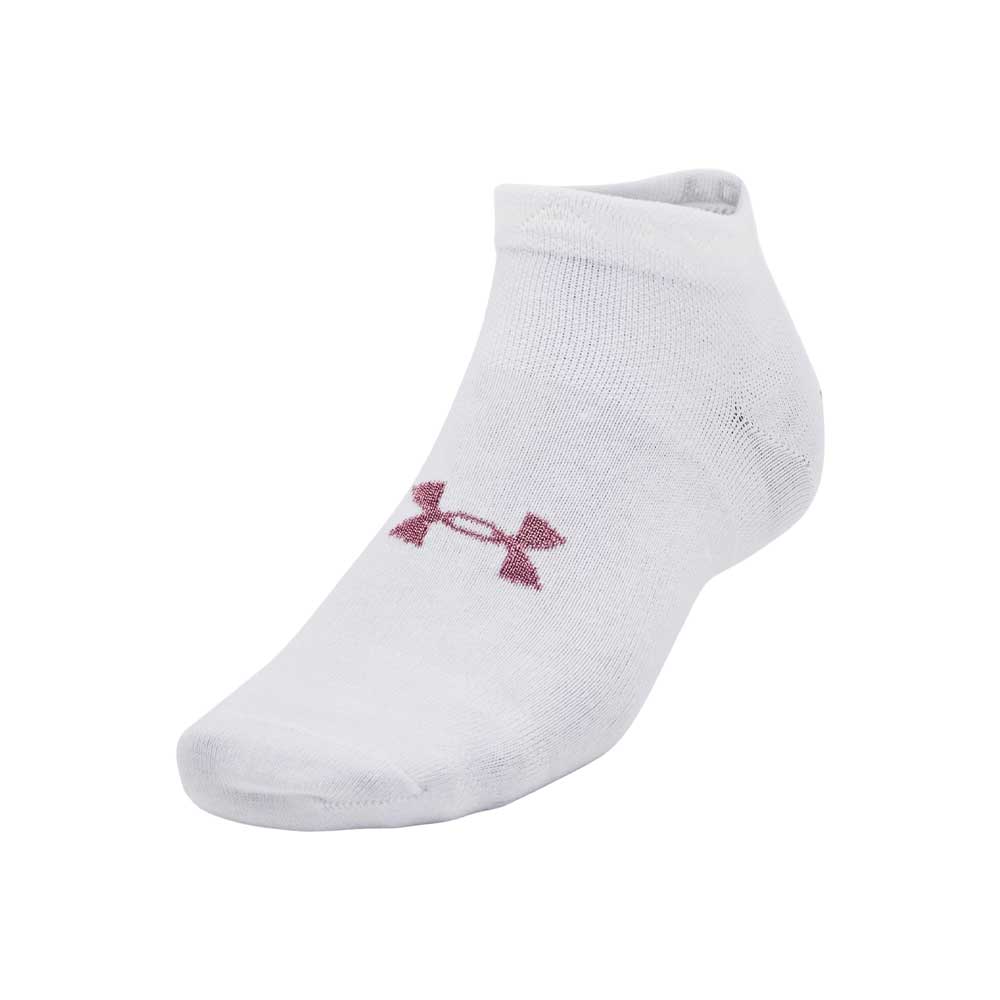 Calcetas cortas Under Armour Unisex Essential Low Cut 3 pack Blanco