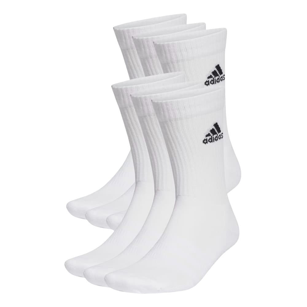Calcetas Adidas Unisex Sportwear Crew 6 pack Blanco