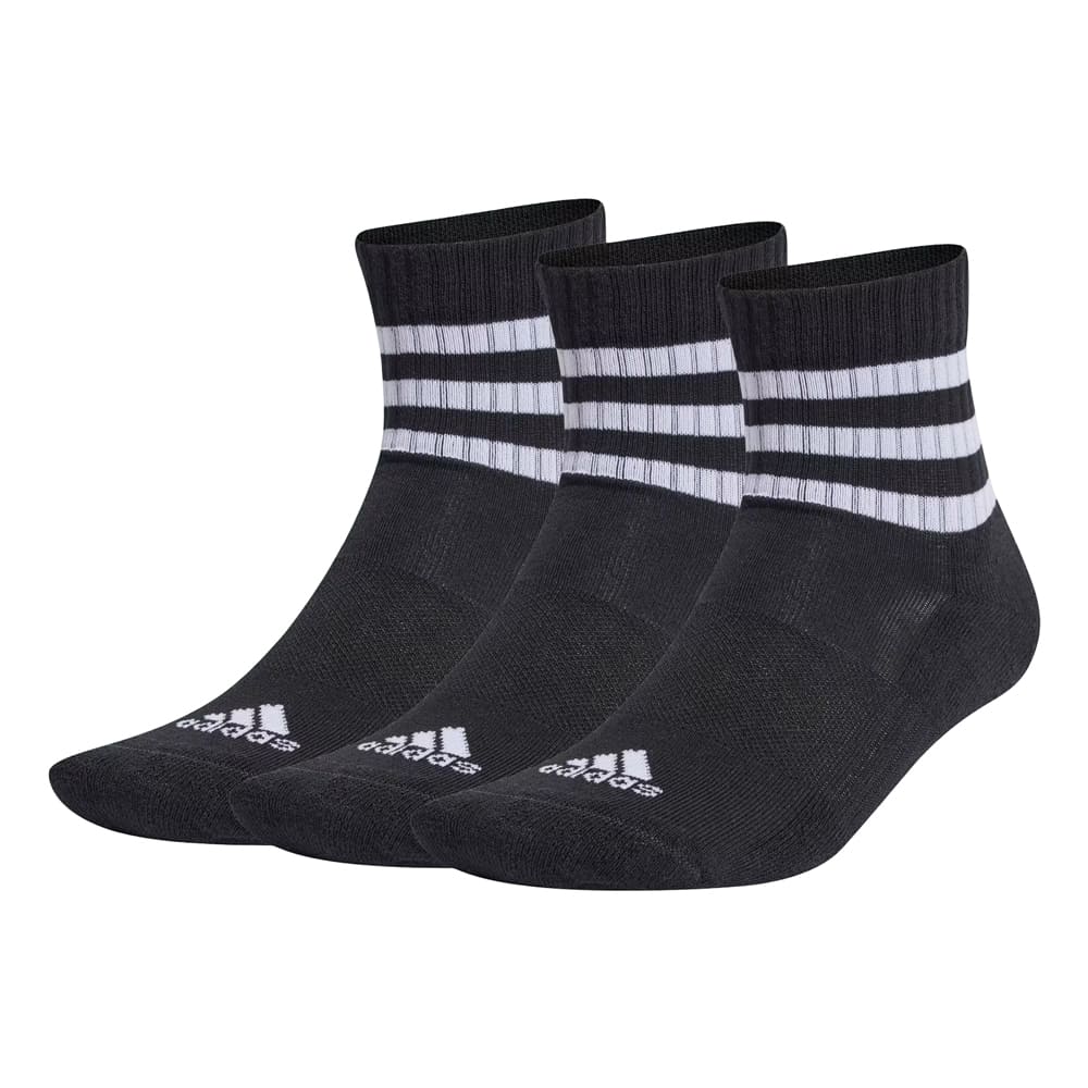 Calcetas Adidas Unisex 3S Crew Sportwear Mid 3 pack Negro