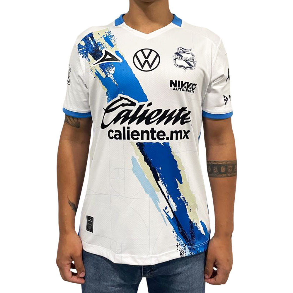 Jersey Pirma Hombre Local Puebla 25-26 Blanco-Azul Rey