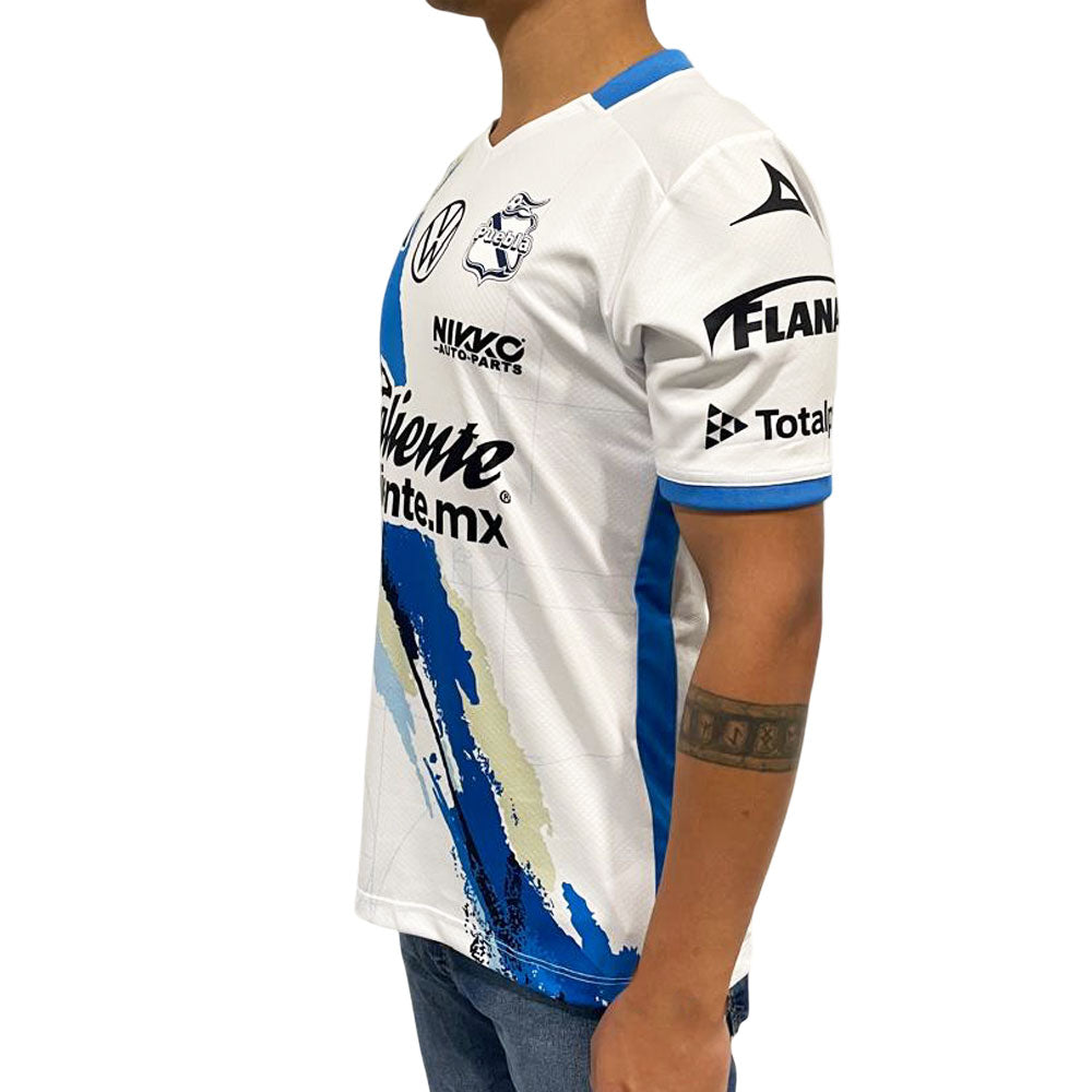 Jersey Pirma Hombre Local Puebla 25-26 Blanco-Azul Rey