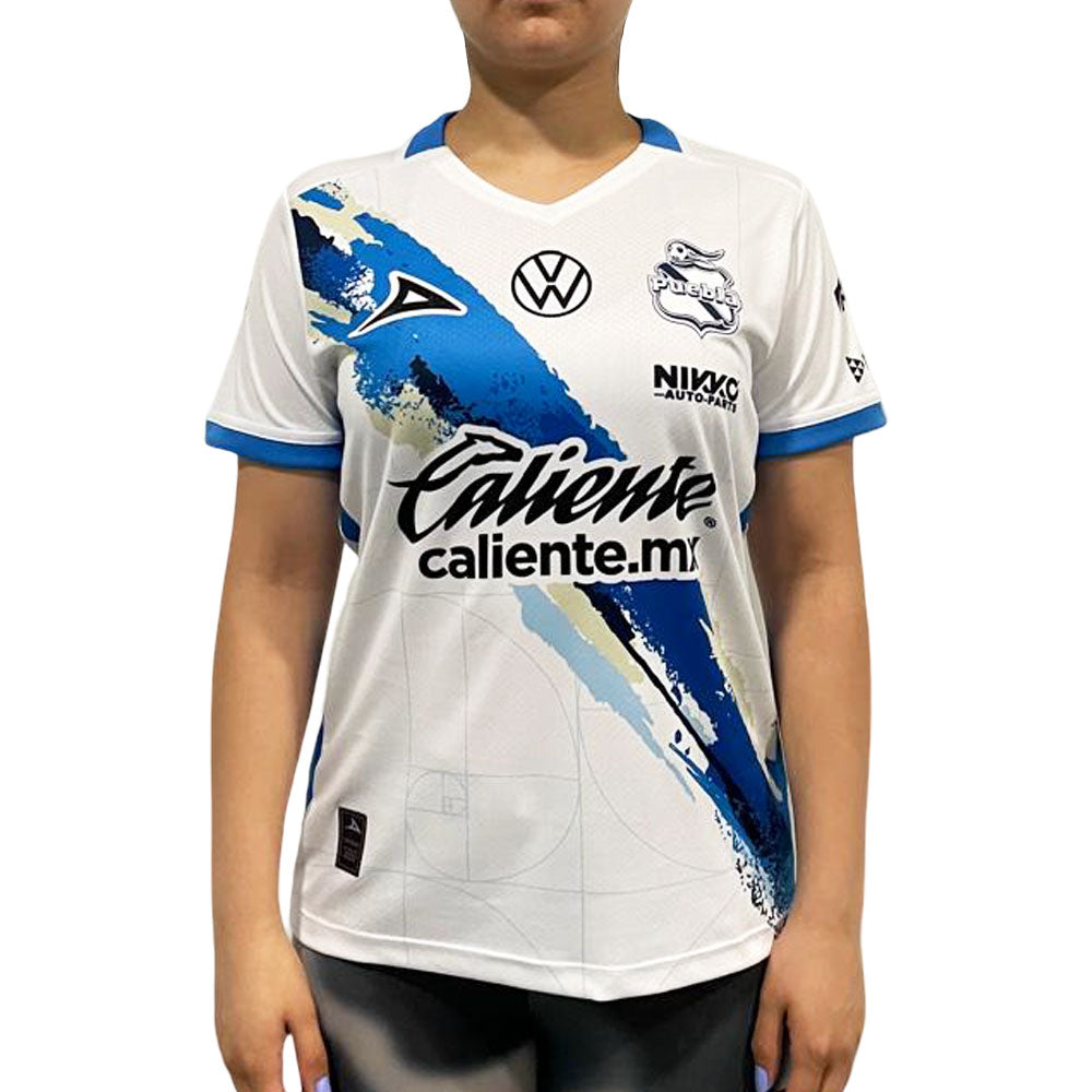 Jersey Pirma Mujer Local Puebla 25-26 Blanco-Azul Rey