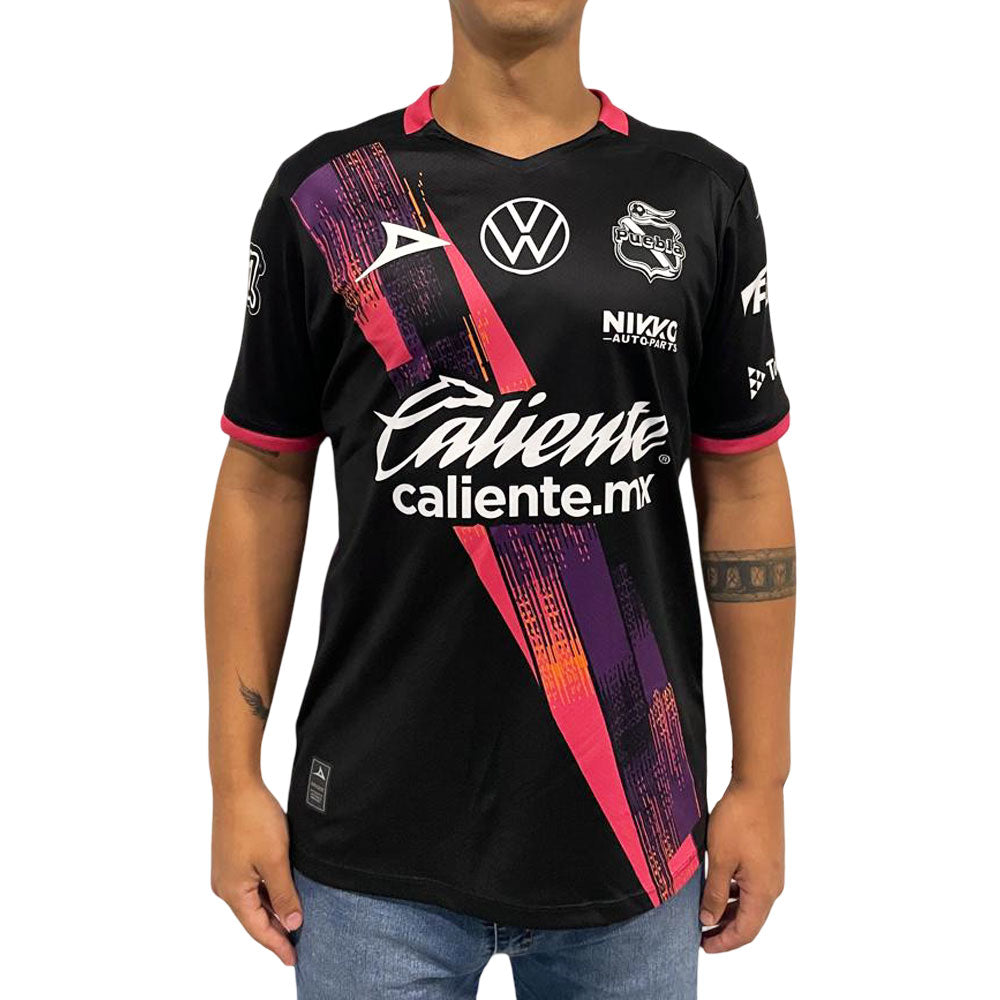 Jersey Pirma Hombre Visita Puebla 25-26 Negro-Blanco