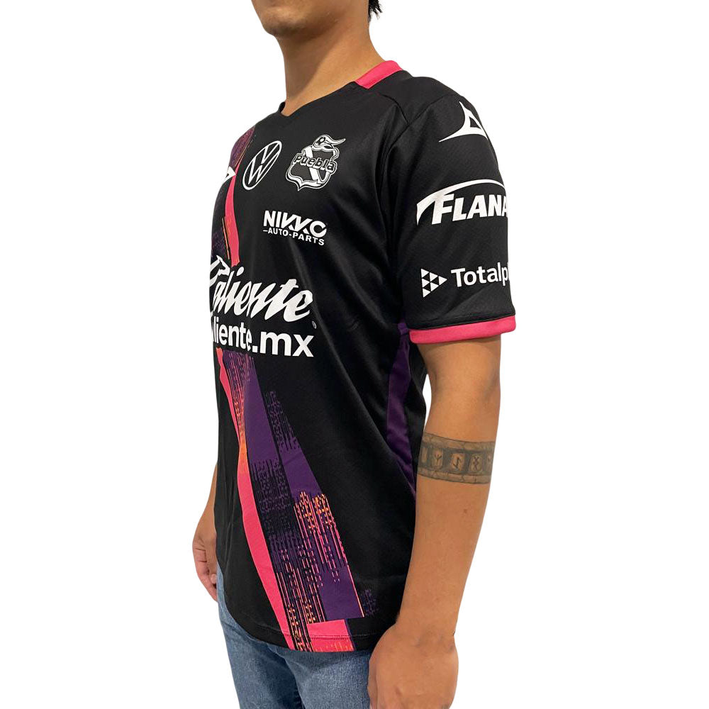 Jersey Pirma Hombre Visita Puebla 25-26 Negro-Blanco