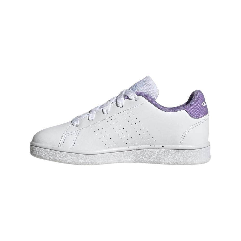 Tenis Adidas Niño Advantage K Blanco Morado