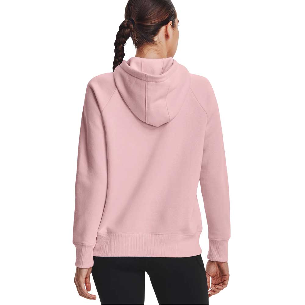 Sudadera con Gorro Under Armour para Mujer Rival Fleece Logo Hoodie Rosa