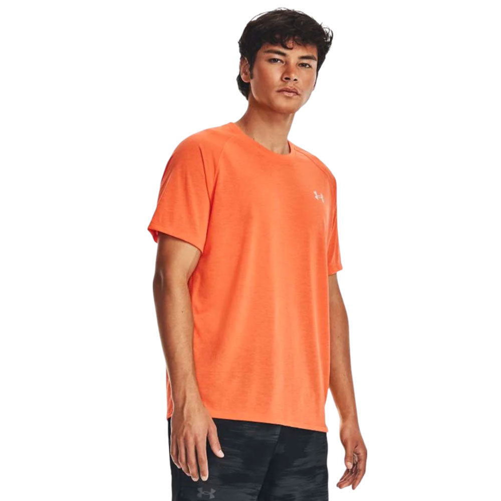 Playera Manga Corta para Hombre UA Streaker Tee Naranja