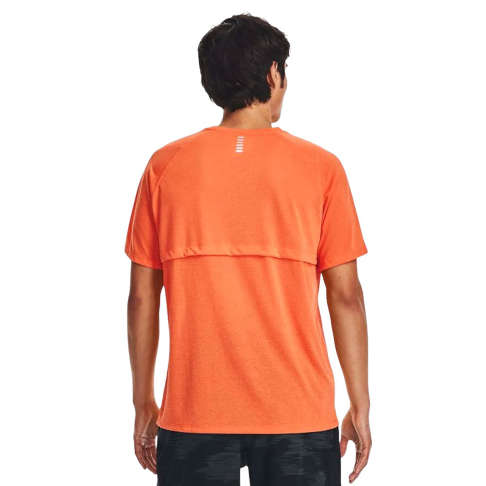 Playera Manga Corta para Hombre UA Streaker Tee Naranja