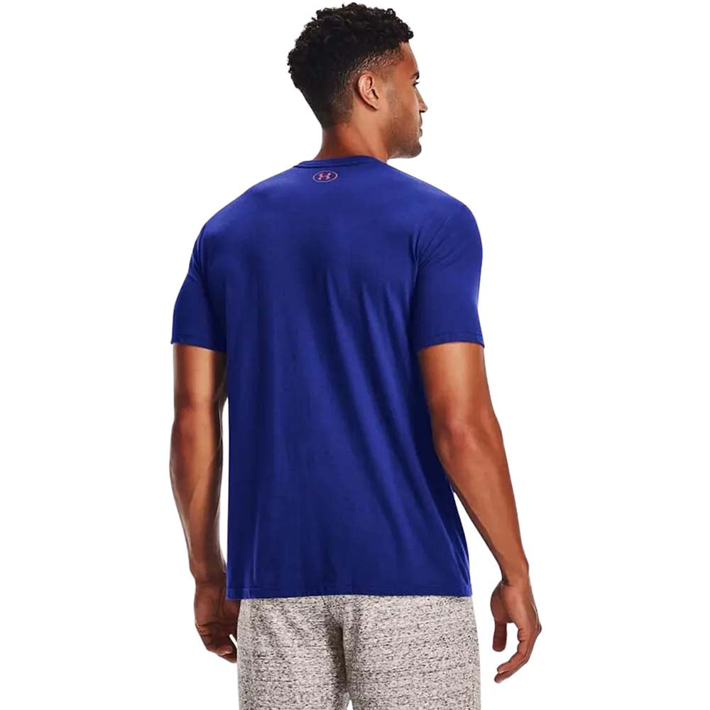 Playera Manga Corta Under Armour para Hombre Project Rock Brahma Bull SS Azul