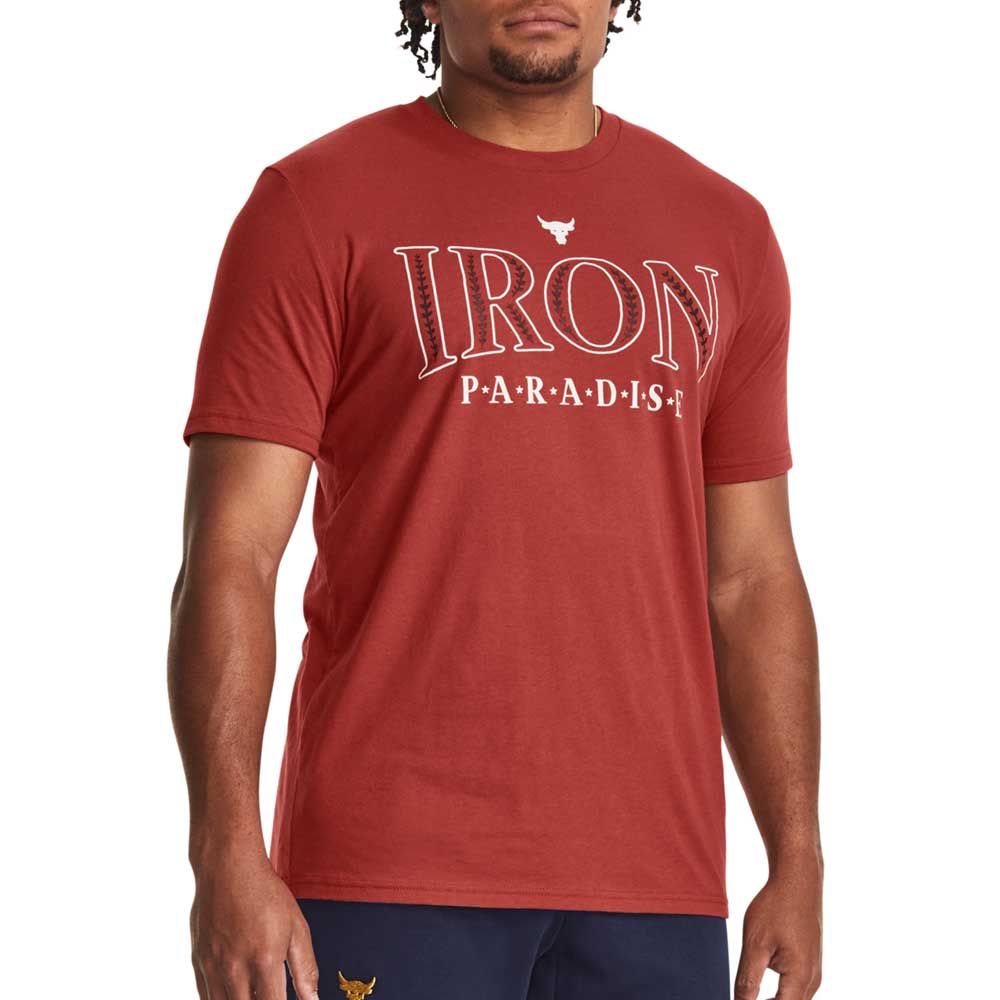 Playera Manga Corta para Hombre UA Project Rock Paradise SS Rojo
