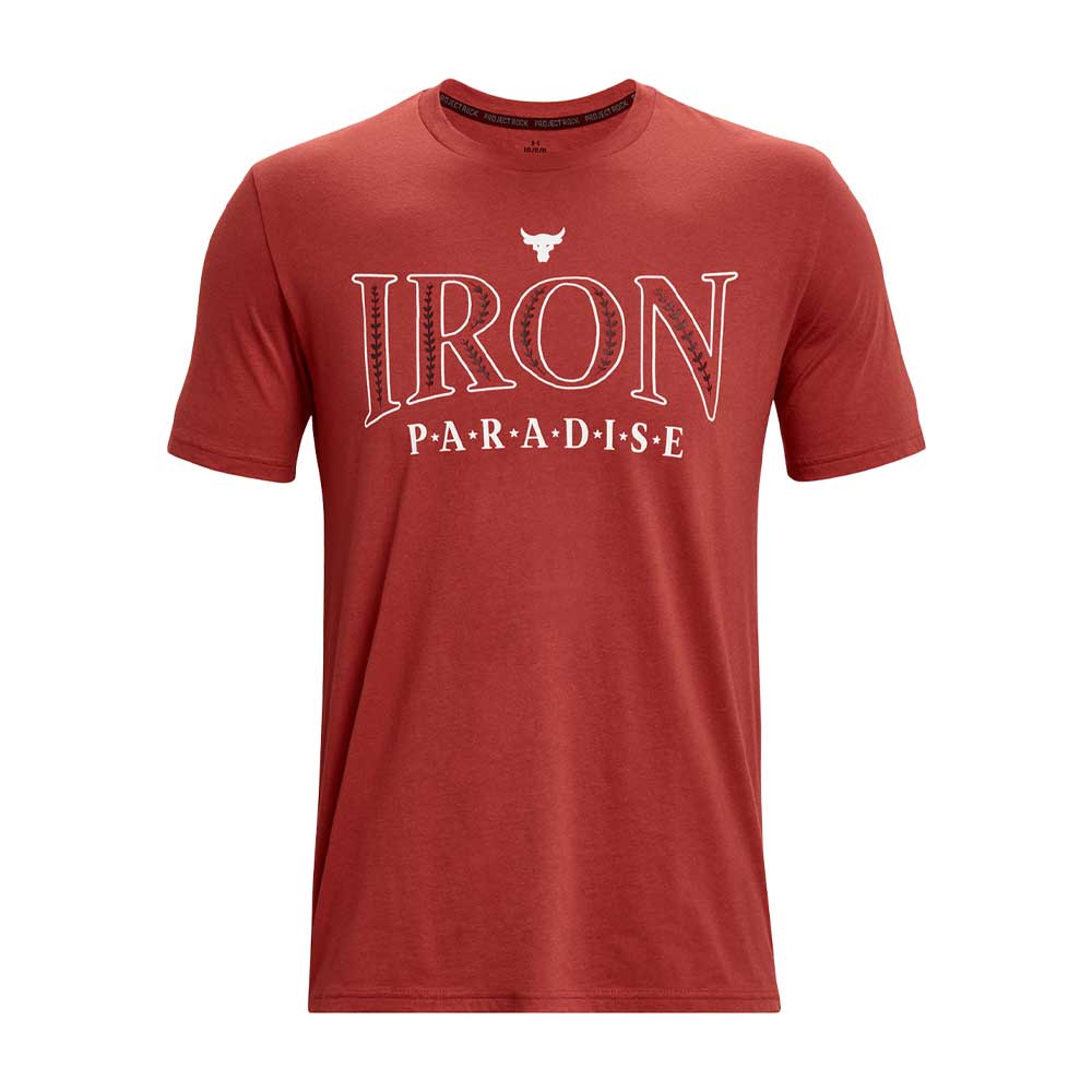 Playera Manga Corta para Hombre UA Project Rock Paradise SS Rojo