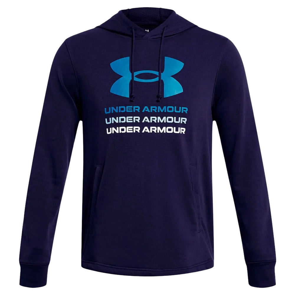 Sudadera con Gorro Under Armour para Hombre Rival Terry Graphic Hoodie Azul