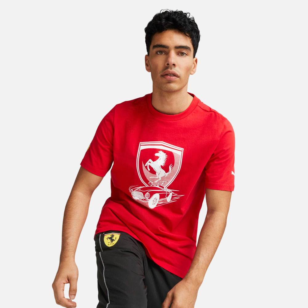 Playera Manga Corta Puma para Hombre Ferrari Race Big Shield Tee Tonal