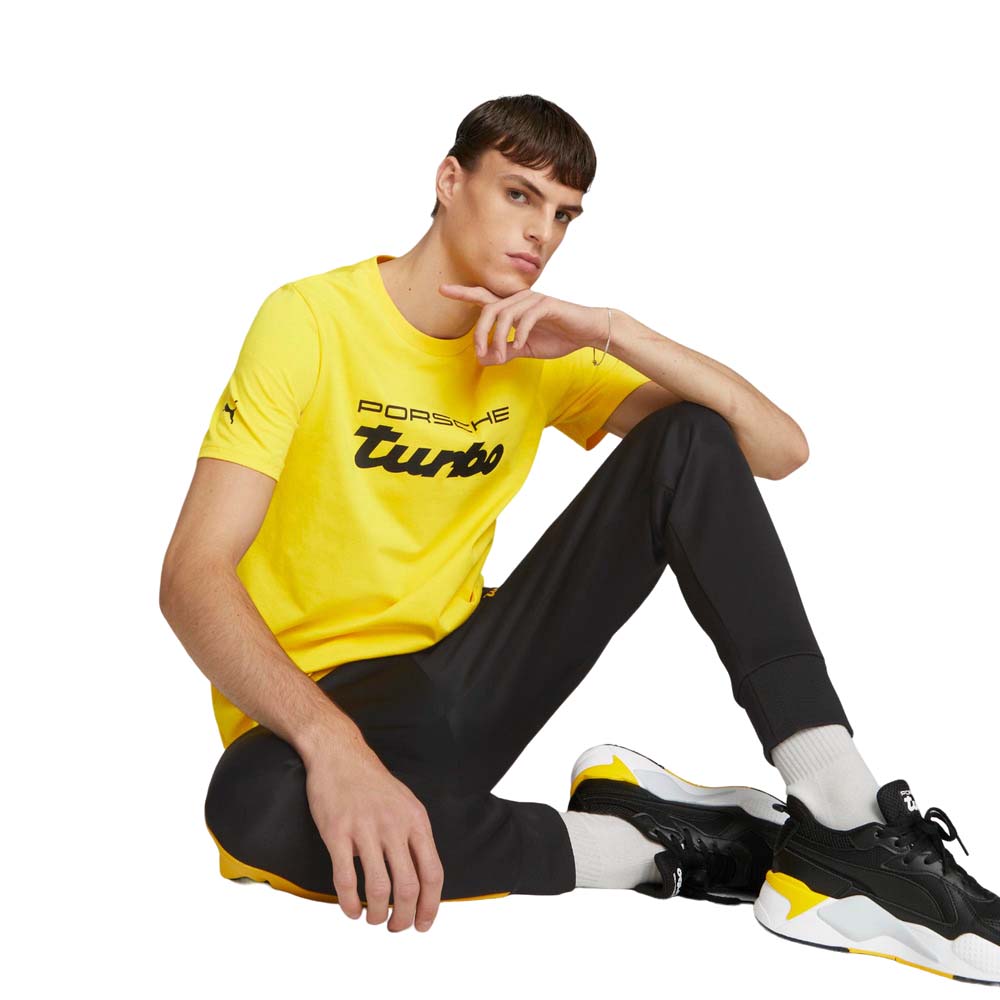 Playera Manga Corta Puma para Hombre Porsche Logo Tee Amarillo