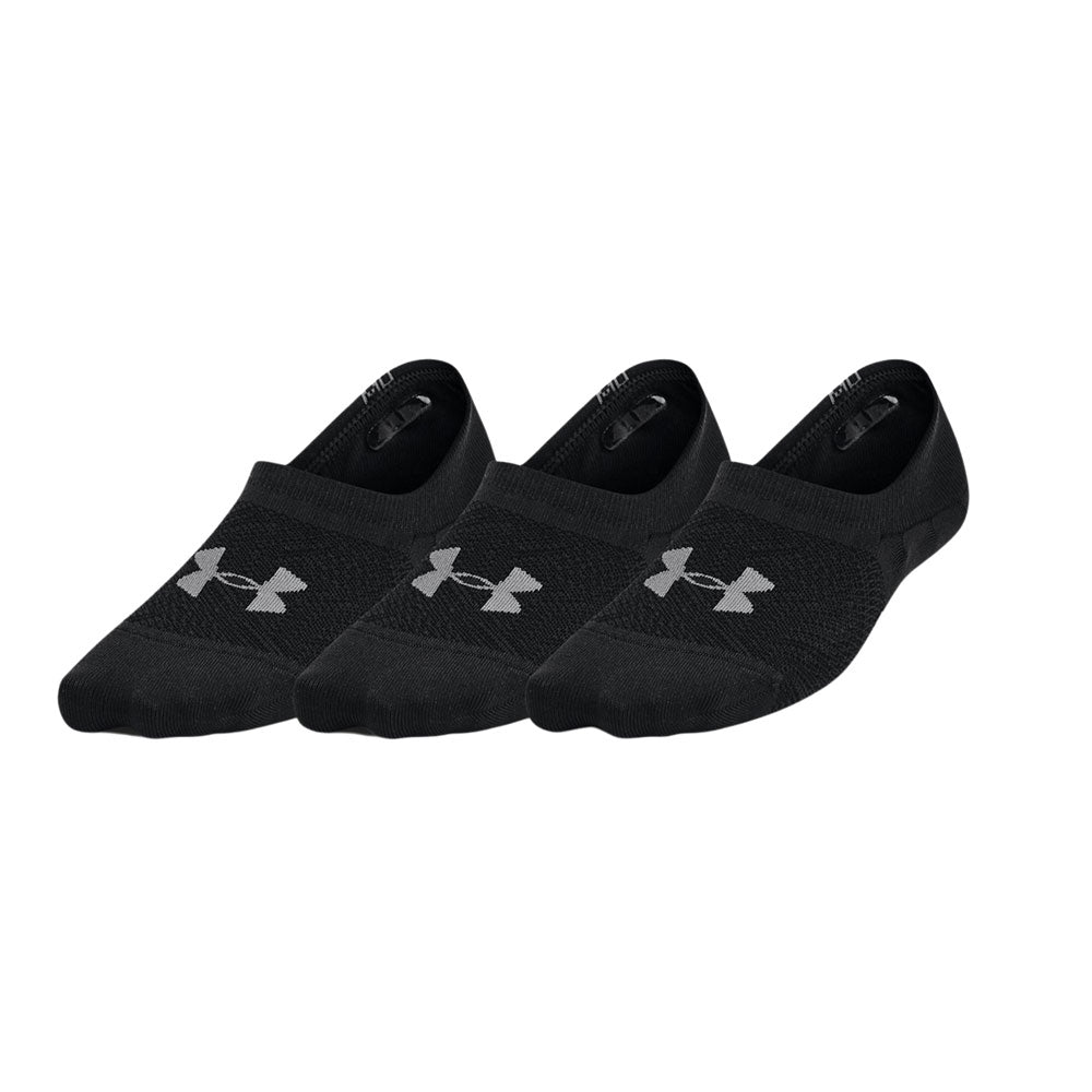 Calcetas Invisibles Under Armour para Mujer Breathe Lite Ultra Low 3 pack Negro