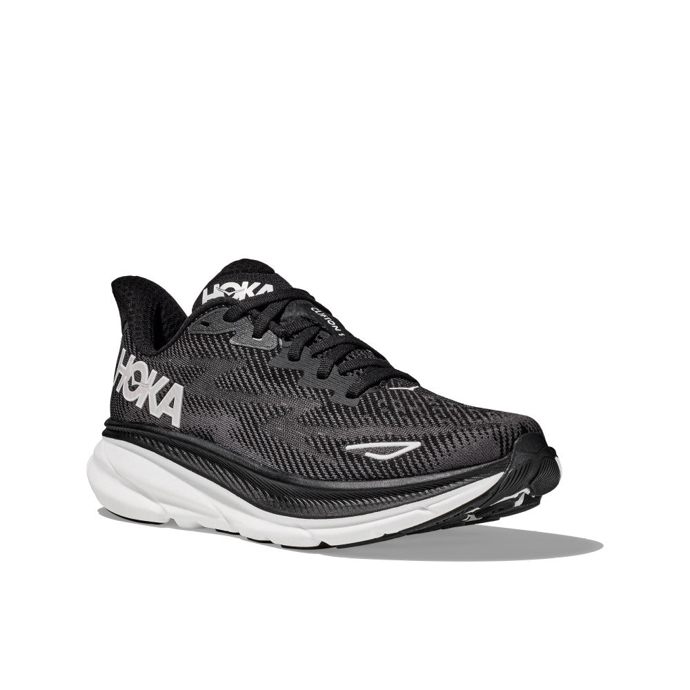 Tenis Hoka para Hombre Clifton 9 Negro-Blanco