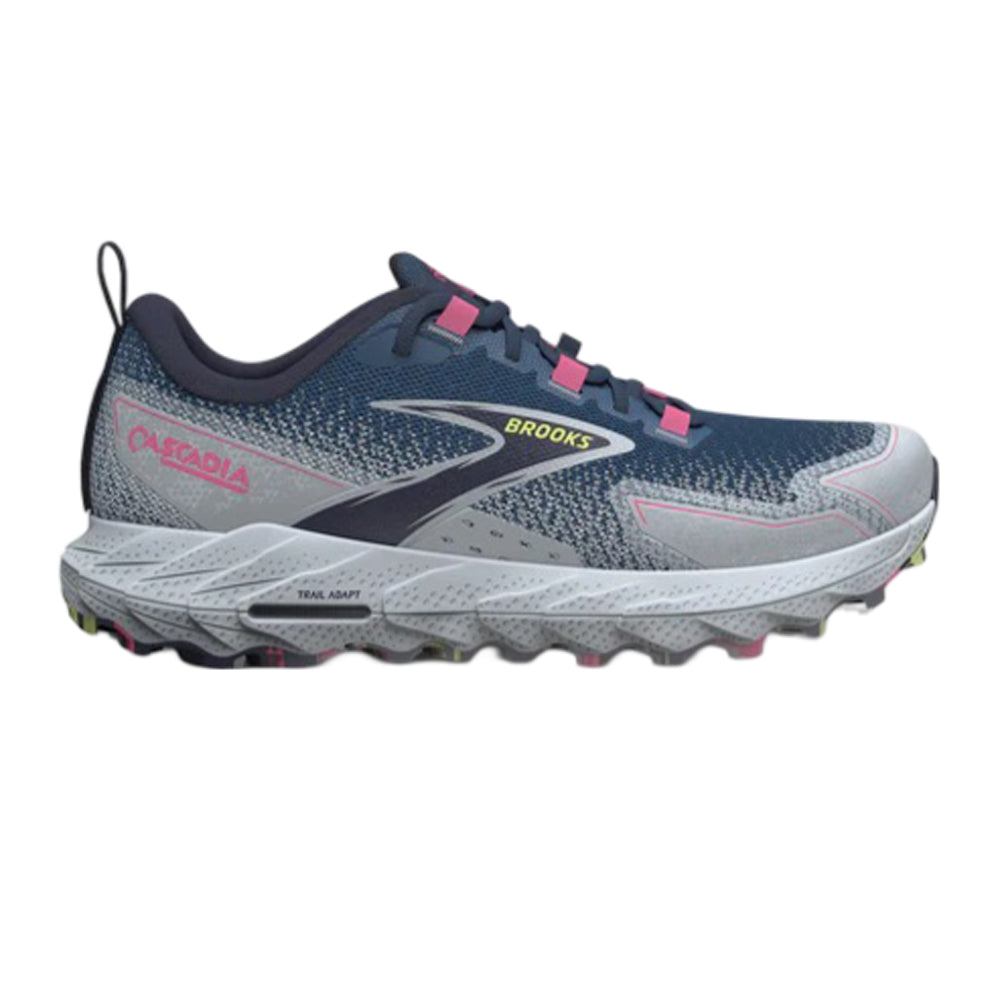 Tenis Brooks para Mujer Cascadia 18 Gris-Azul