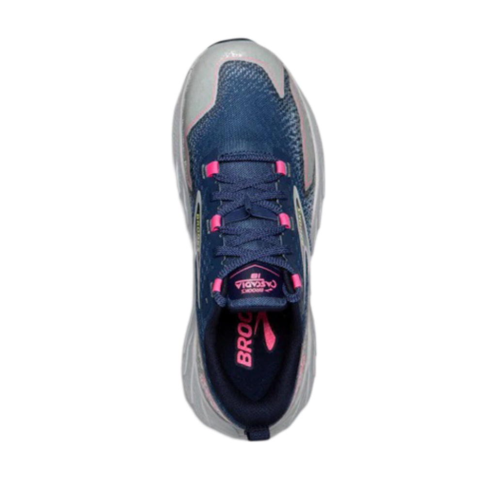 Tenis Brooks para Mujer Cascadia 18 Gris-Azul