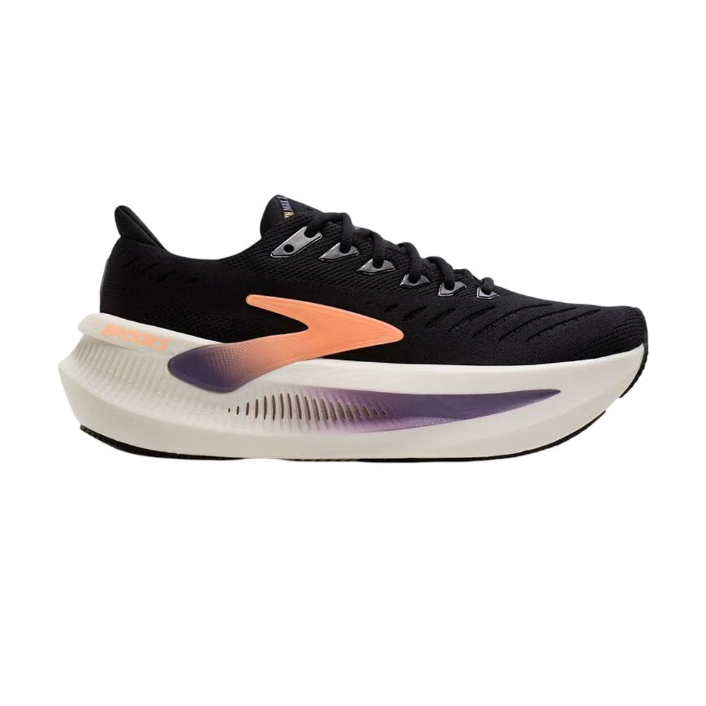 Tenis Brooks para Mujer Glycerin Max 2 Negro-Blanco-Naranja