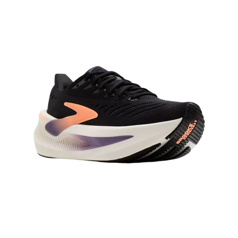 Tenis Brooks para Mujer Glycerin Max 2 Negro-Blanco-Naranja