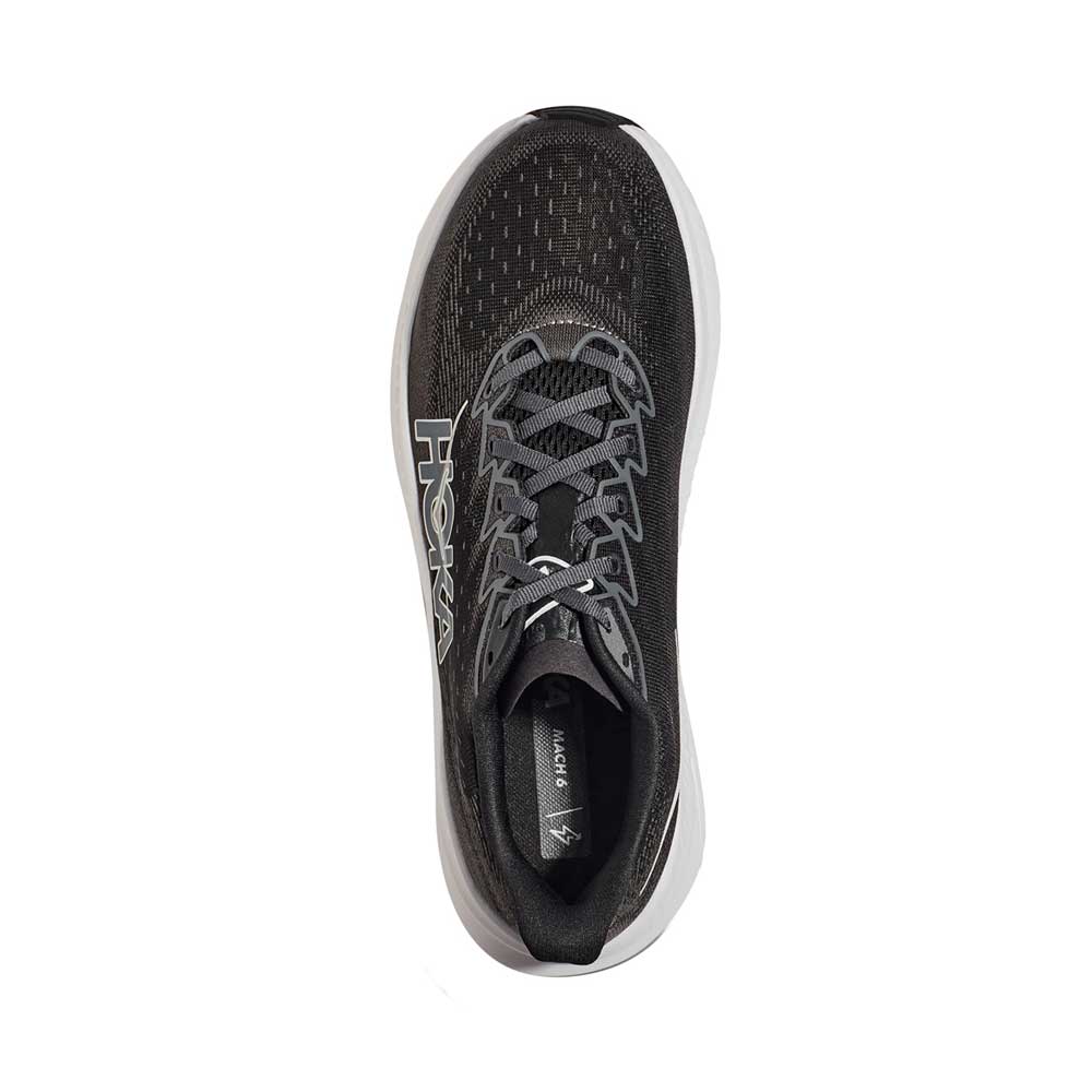 Tenis Hoka para Hombre Mach 6 Negro-Blanco