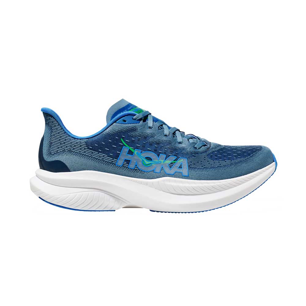 Tenis Hoka para Hombre Mach 6 Azul-Blanco