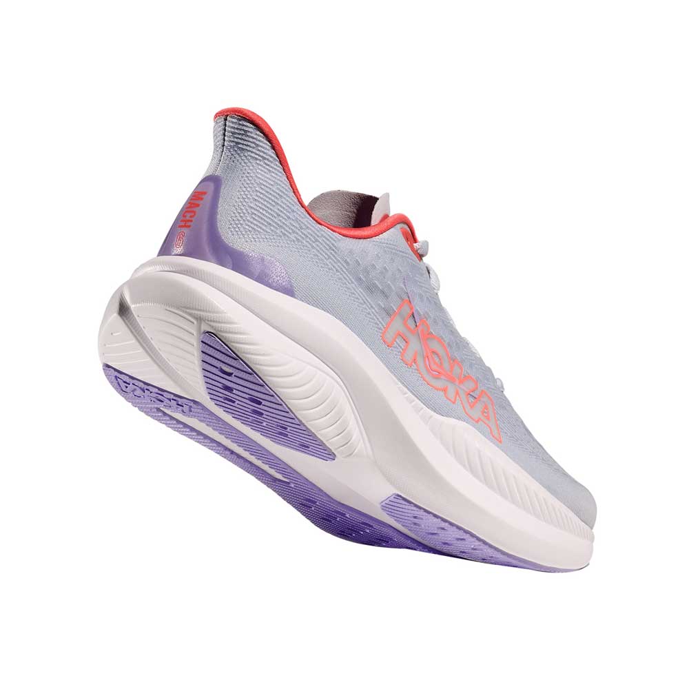 Tenis Hoka para Mujer Mach 6 Gris-Rosa