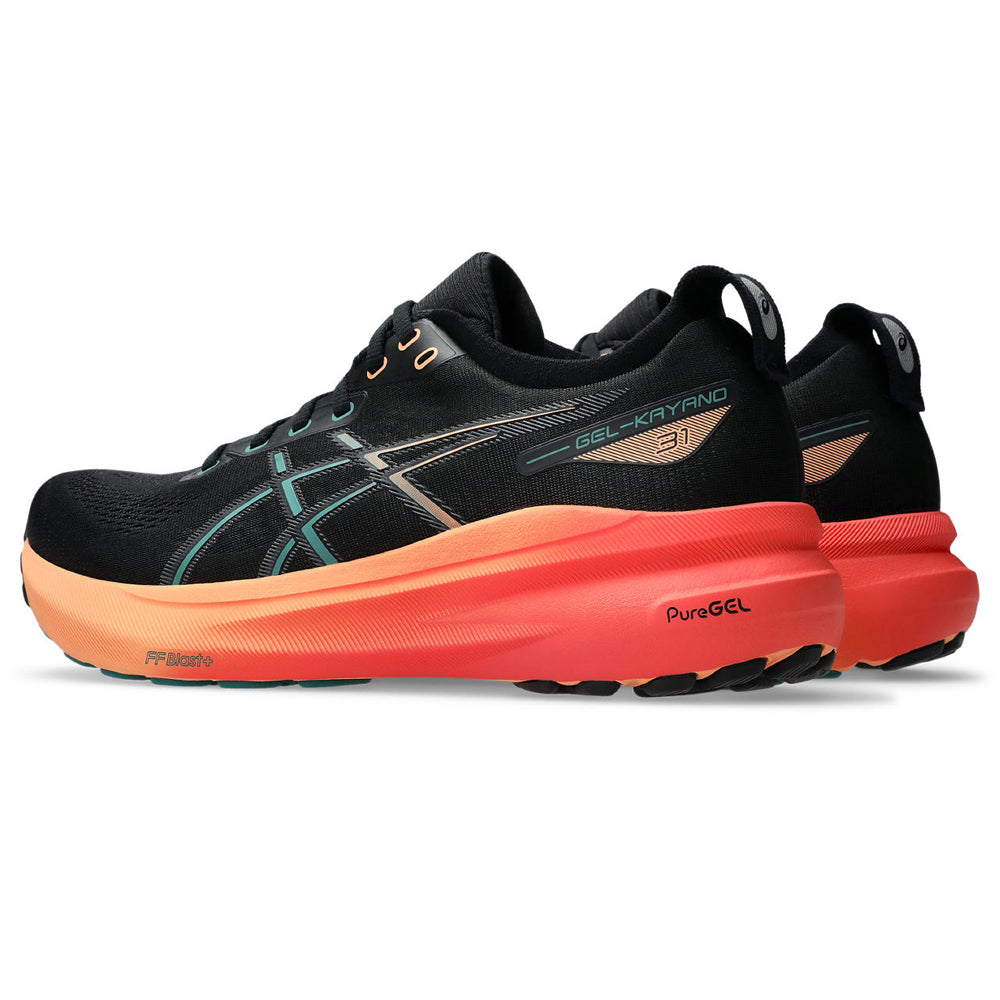 Tenis Asics para Hombre Kayano 31 Negro-Naranja