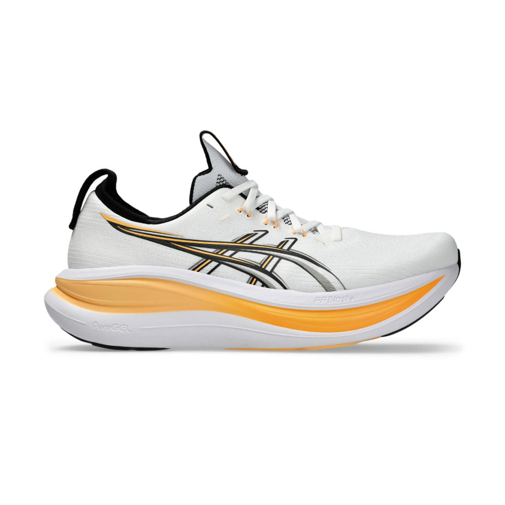 Tenis Asics para Hombre Nimbus 28 Rise & Shine Blanco-Naranja