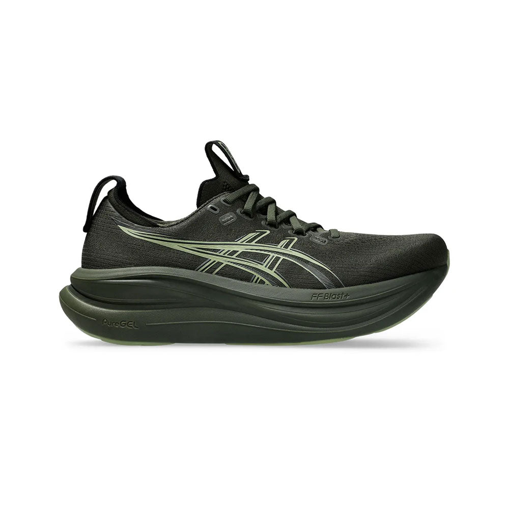 Tenis Asics para Hombre Nimbus 28 Negro-Verde